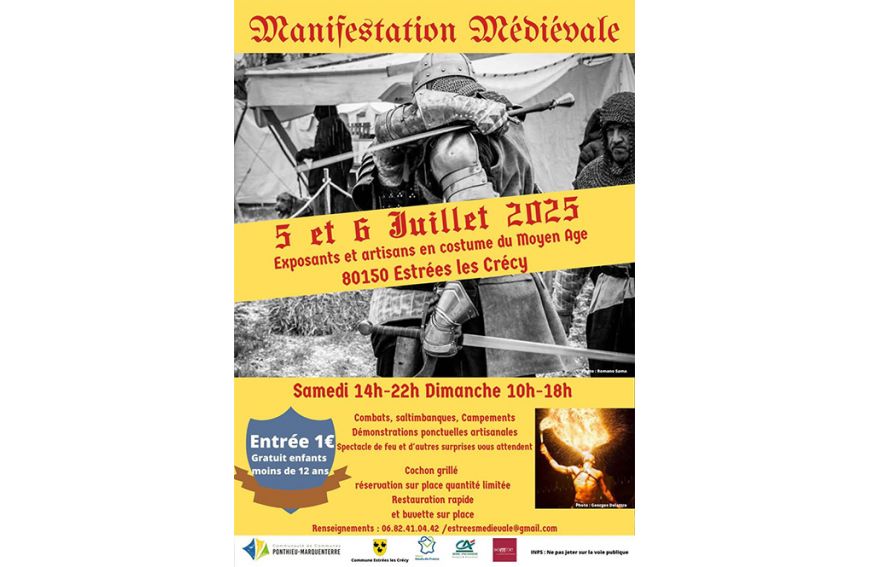 les 5 et 6 juillet médiévale d'Estrées les Crécy