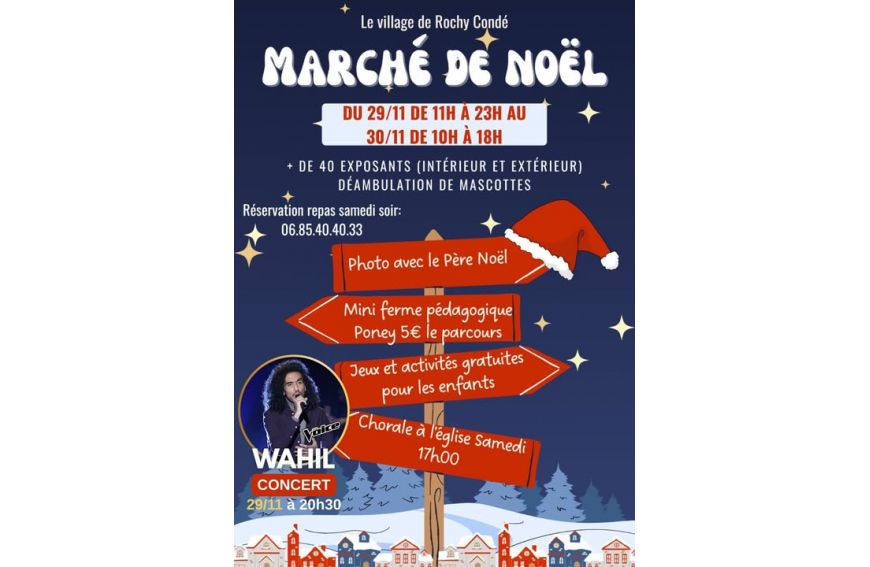 les 29 et 30 novembre , marché de Noël de Rochy Condé