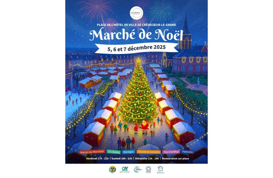 marché de Noël de crevecoeur le grand, les 5, 6 et 7 décembre 2025