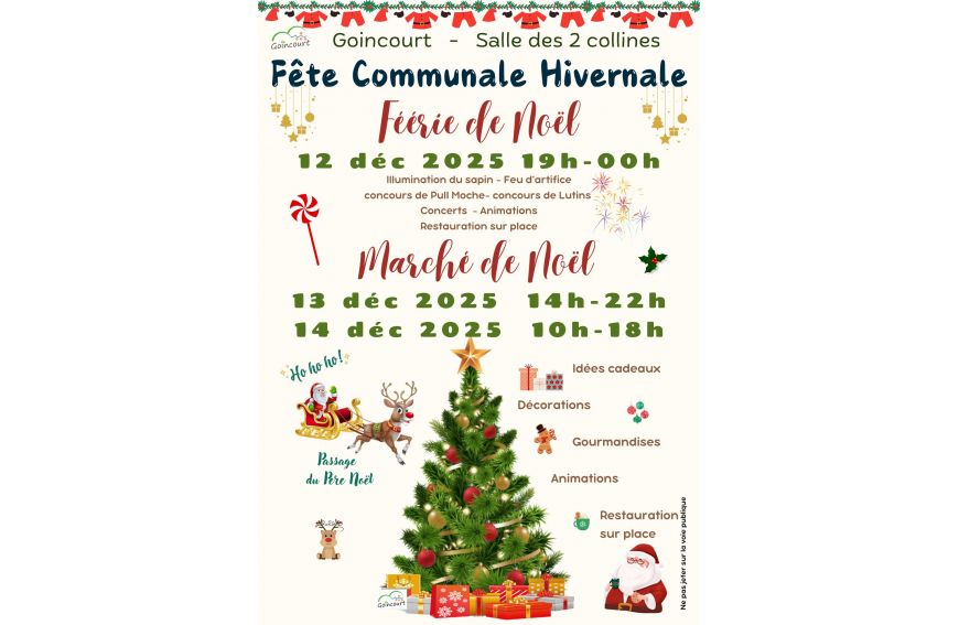 la salamandre vous attend au marché de Noël de Goincourt les 13 et 14 décembre