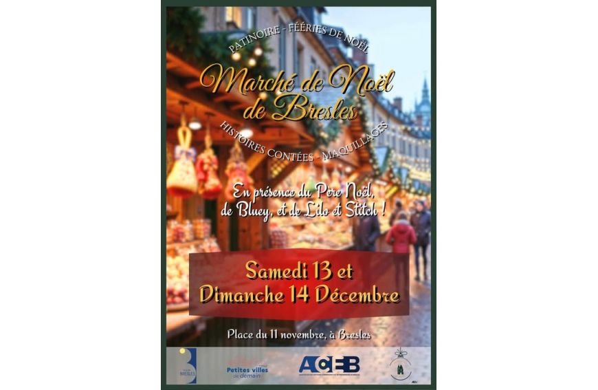 13 et 14 décembre , nous serons (aussi) au marché de Noël de Bresles